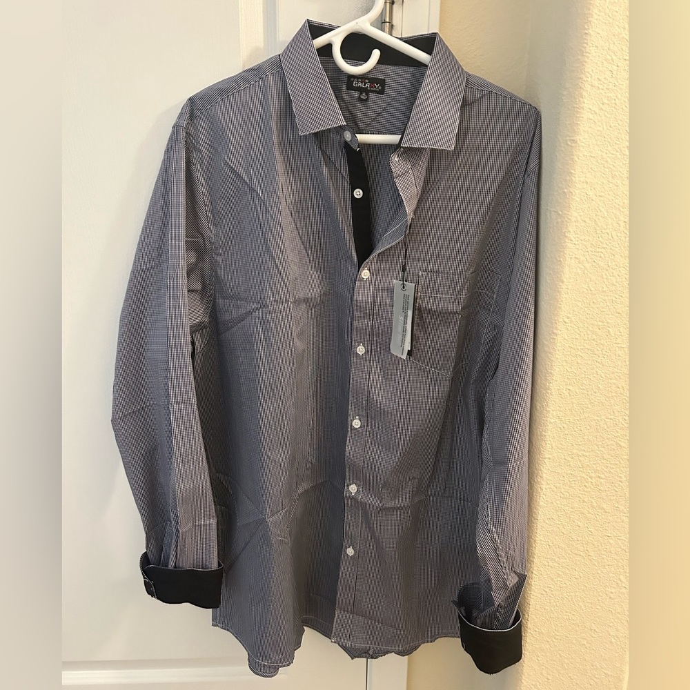 Galaxy by harvic dress shirt size -xl NWT color -black